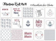 Stickserie Quilt Blöcke Maritim